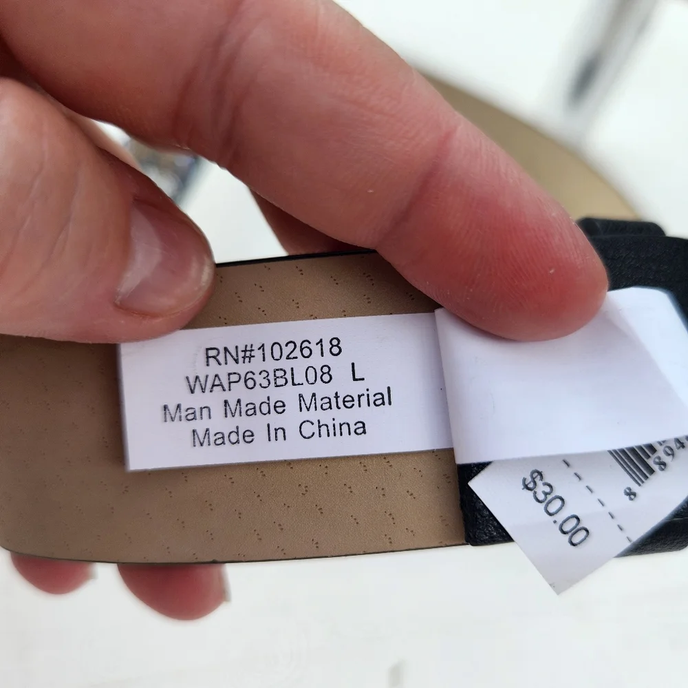 Women's Black Print Belt NEW Man Made Material Large